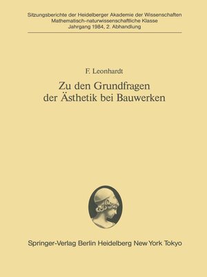 cover image of Zu den Grundfragen der Ästhetik bei Bauwerken